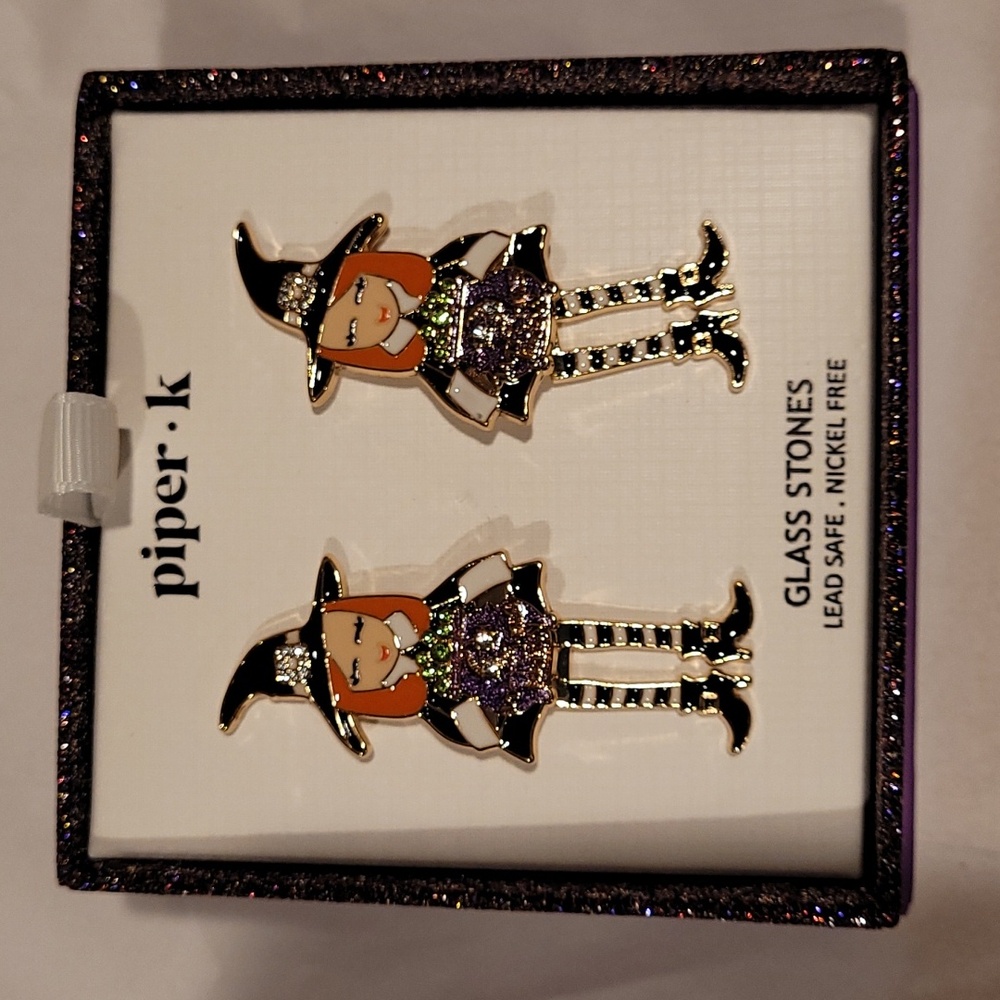 🎃HALLOWEEN IS COMING!🎃NWT PIper K Witch Earrings